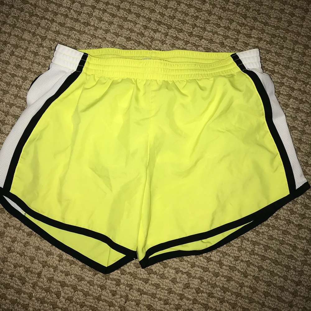 Neon yellow Augusta athletic shorts. Ladies Small.